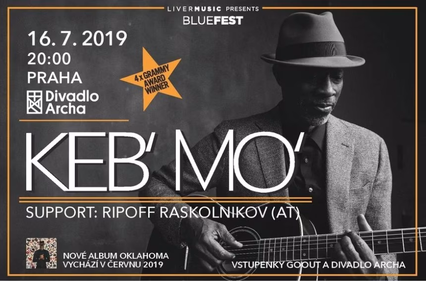 Keb’ Mo’ představí svoji sólovou show v Praze