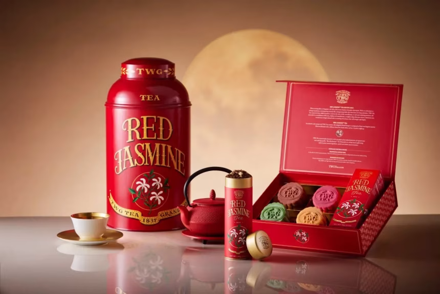Kolekce Red Jasmine Tea Mooncake od TWG Tea pro Mid-Autumn Festival 2025 - foto 1 | brand photo