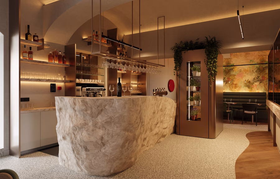 Nová restaurace Greenery 1060 otevírá v centru Prahy. Nabídne filmy Davida Ondříčka i winebar - fotografie 4