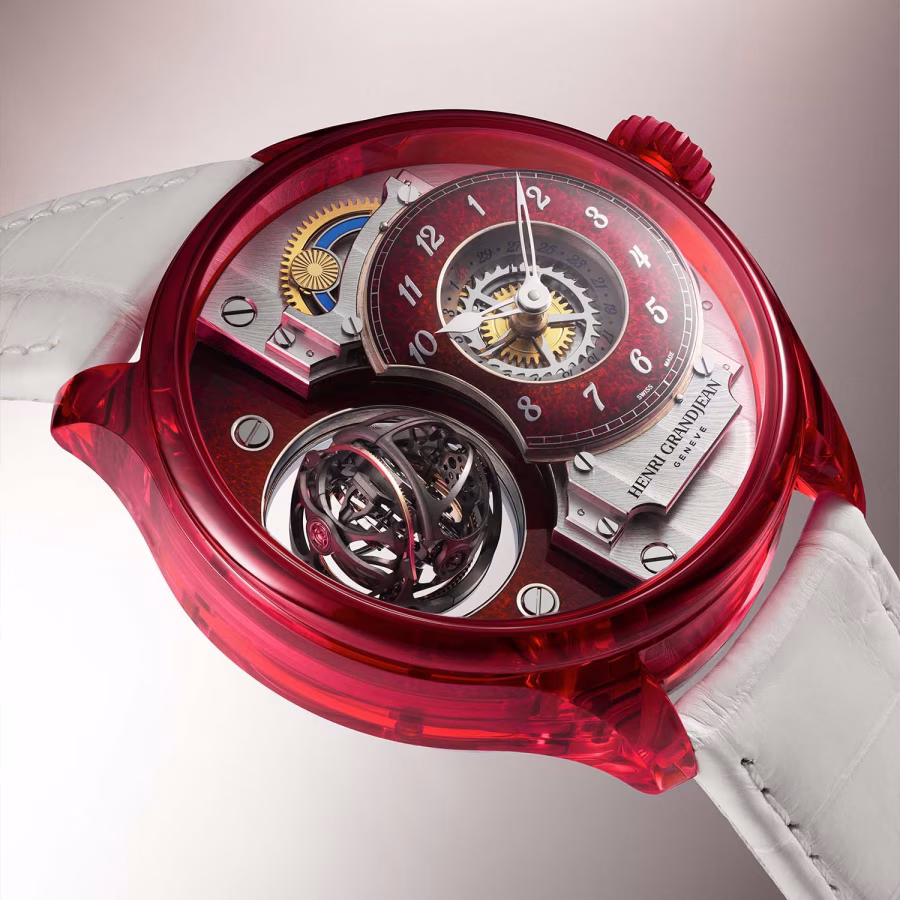 Červený Magician Atrivm s tříosým tourbillonem
