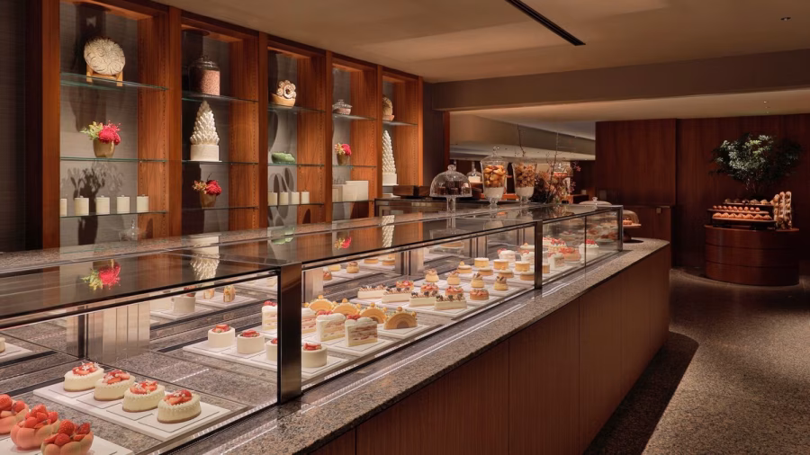 Interiér Pastry Boutique v hotelu Park Hyatt Tokyo