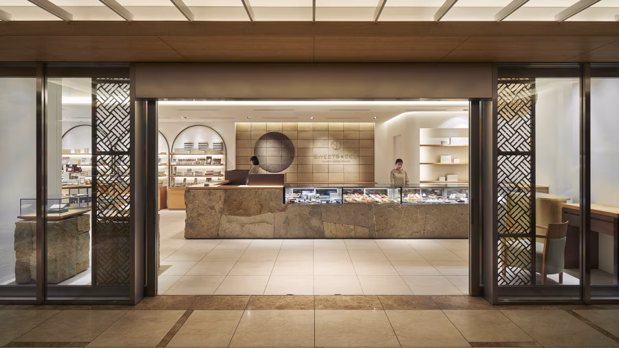 Vstup do cukrárny Sweets and Deli v Palace Hotel Tokyo