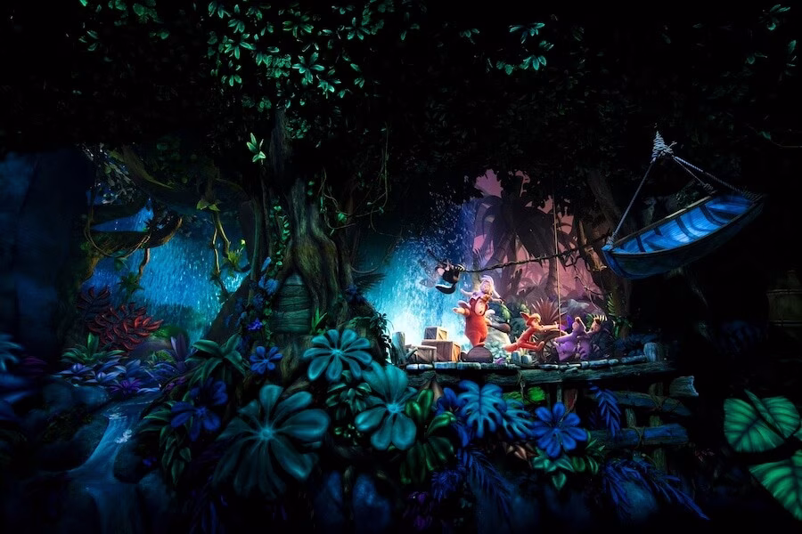 Interiérová scéna atrakce Peter Pan Never Land Adventure