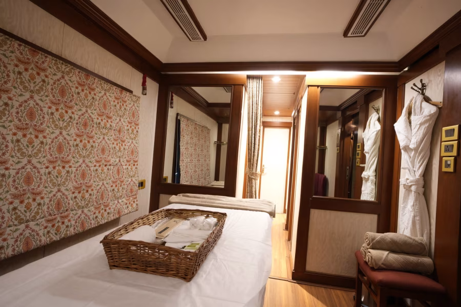 Lázeňské zázemí ve vlaku Deccan Odyssey