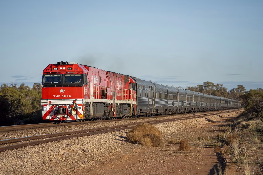 The Ghan na cestě australským vnitrozemím