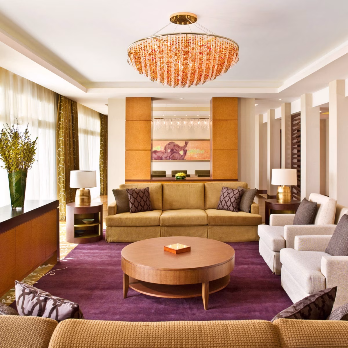 Interiér a prostory pro hosty v Grand Hyatt Doha