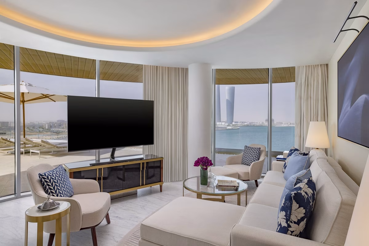 Další pohled na design a služby v Waldorf Astoria Lusail