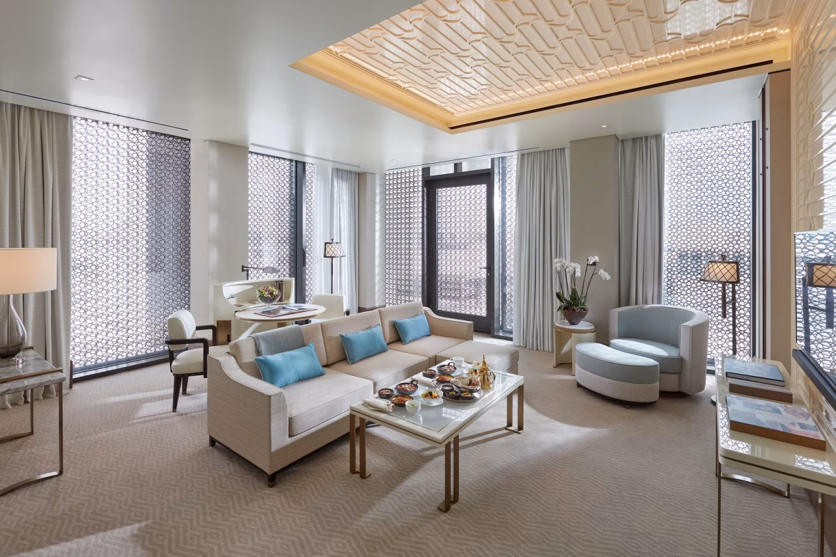 Interiér a prostory pro hosty v Mandarin Oriental Doha