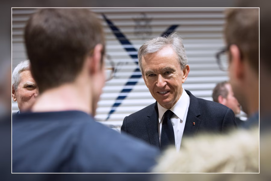Bernard Arnault při veřejném vystoupení v roce 2017