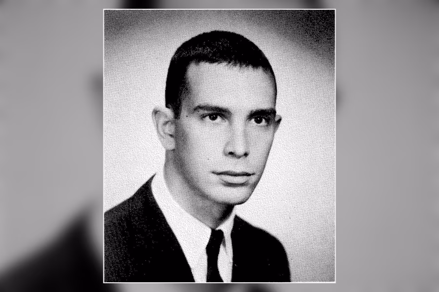 Mladý Michael Bloomberg na fotografii z univerzitní ročenky