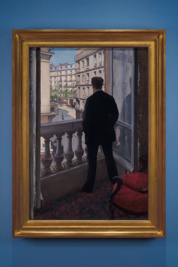 Gustave Caillebotte: Young Man at His Window / Boating Party – fotografie 3