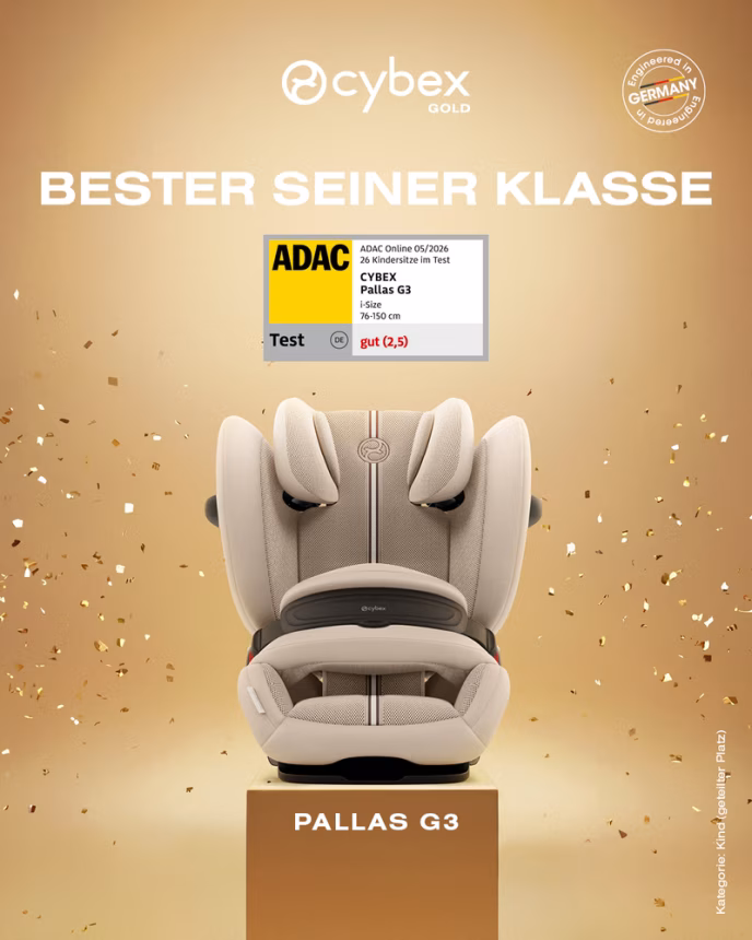 CYBEX získává další ocenění: modely Sirona Ti a Pallas G3 uspěly v květnovém testu ADAC