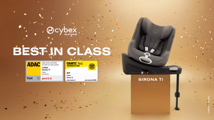 CYBEX získává další ocenění: modely Sirona Ti a Pallas G3 uspěly v květnovém testu ADAC