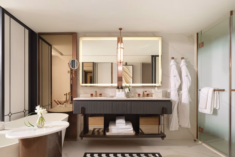 Koupelna v hotelu Fairmont Bangkok Sukhumvit
