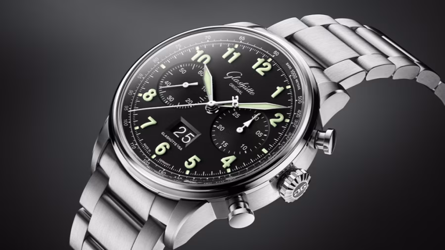 Senator Chronograph Navigator s matně černým číselníkem