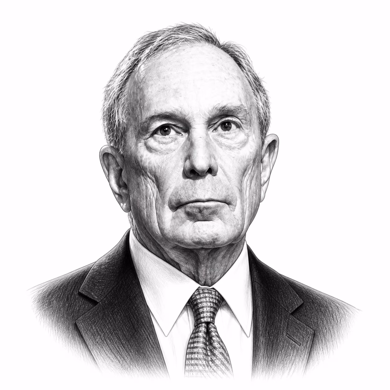Michael Bloomberg – redakční ilustrace pro seriál Světoví miliardáři