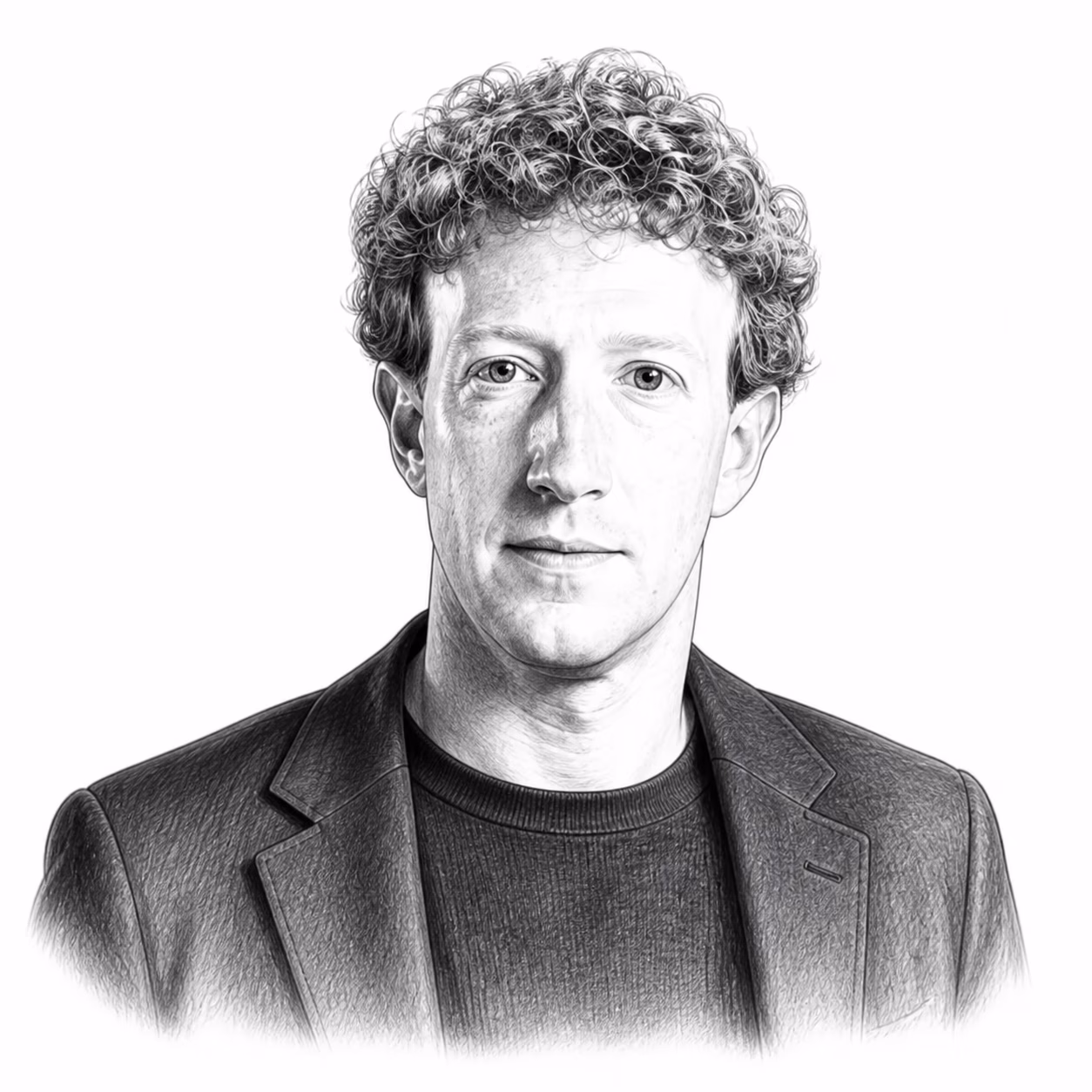 Mark Zuckerberg – redakční ilustrace pro seriál Světoví miliardáři