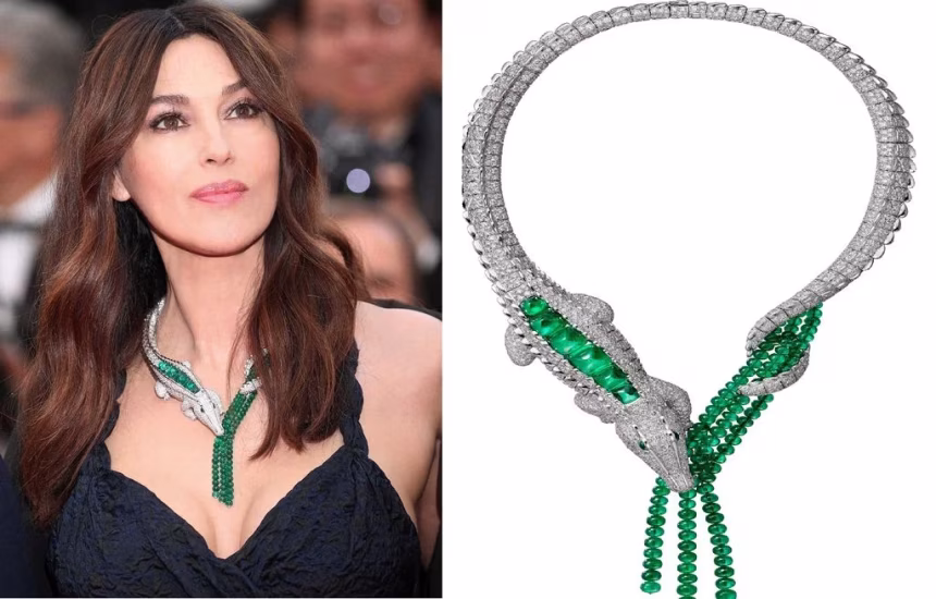 Monica Belucci na 72. ročníku filmového festivalu v Cannes vynesla krokodýlí náhrdelník Cartier - foto 1 | brand photo