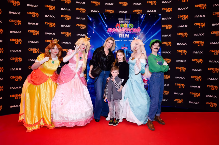 Pražské kino IMAX hostilo slavnostní premiéru filmu Super Mario: Galaktický film