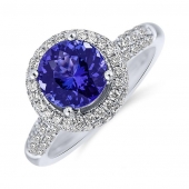 prsten ALO Magesty Heaven, bílé 18kt zlato, 90 diamantů, tanzanit, cena 154 850 Kč