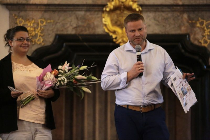 Ocenění v kategorii Zaměstnavatel převzali Anna Křivská a Karel Novosad ze společnosti Crocodille ČR.