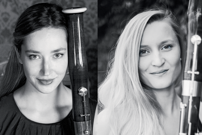 Fagotistky Michaela Špačková a Denisa Beňovská