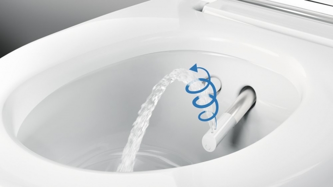  V centru pozornosti: patentovaná technologie WhirlSpray zprostředkuje jemné a osvěžující osprchování.