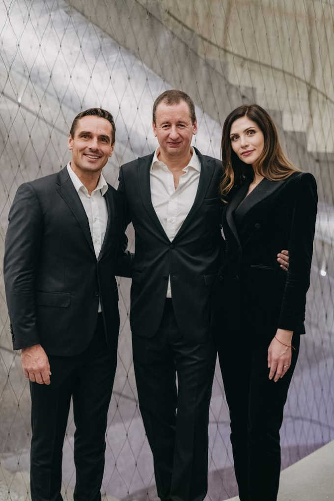 Roman Šebrle a majitelé Aether Institute Radko Souček a Aksana Lukanava