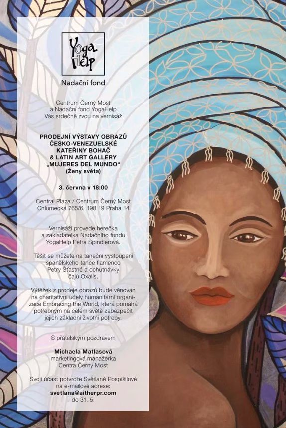 Vernisáž Kateriny Bohač a Latin Art Gallery „MUJERES DE MUNDO“ (Ženy světa