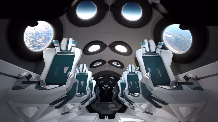Virgin Galactic: futuristický interiér kabiny SpaceShipTwo - foto 1 | brand photo